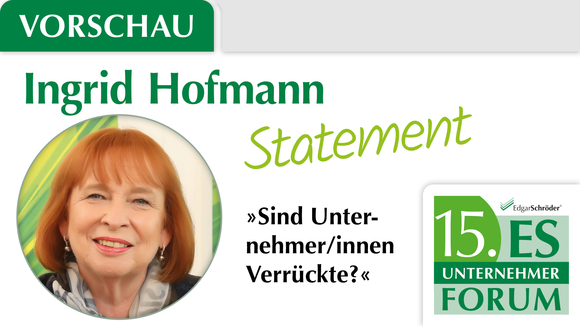 Vorschau des Speaker-Line-ups Teil 8: Ingrid Hofmann